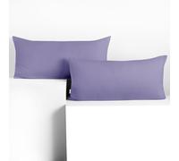 DecoKing Set di 2 federe 40 x 80 * 2 cm, jersey 100% cotone pettinato, chiusura a cerniera Lavanda Amber