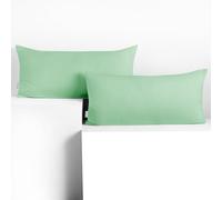 DecoKing 2 federe da 40 x 80 cm, in in 100% Jersey di Cotone Pettinato, con chiusura lampo, color ambra