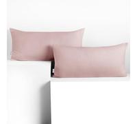 DecoKing Set di 2 federe 40 x 80 cm, in jersey 100% cotone pettinato, con cerniera, lilla ambra