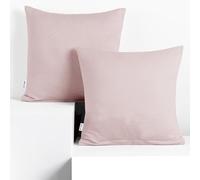 DecoKing Set di 2 federe 50 x 60 cm, 100% cotone pettinato, con cerniera, lilla ambra