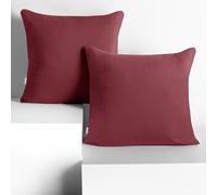 DecoKing Set di 2 federe 80 x 80 * 2 cm, jersey 100% cotone pettinato, chiusura a cerniera Rosa antico Amber