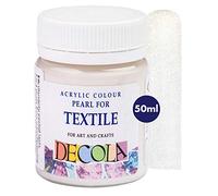 Decola | Colori per Tessuti Permanenti | Glitter Bianco | Vernice Atossica e Resistente ai Lavaggi | da Nevskaya Palitra