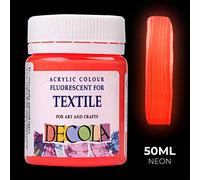 Decola Colori tessuti fluorescenti rosso 50ml neon UV glow