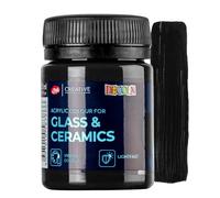 Decola Vernice per Porcellana Nero | 50ml Permanente per Vetro e Ceramica | Alto Potere Coprente su Superfici Scure | Prodotto da Nevskaya Palitra