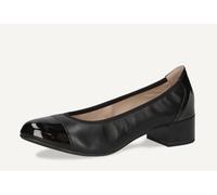 Décolleté ballerine Caprice 9-22500-42 pelle nappa nera tacco 4 cm