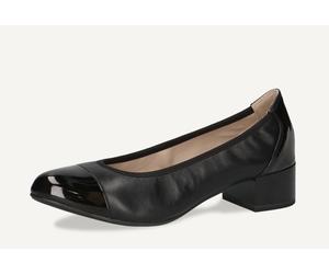 Décolleté ballerine Caprice 9-22500-42 pelle nappa nera tacco 4 cm