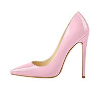 Décolleté classiche da donna a punta sexy 4.7 pollici tacchi alti, Rosa, 38 EU