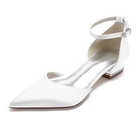 Décolleté da Donna Décolleté Décolleté in Raso di Seta Punta a Punta con Strass Cristallo Scarpe con Tacco Alto Slip On Donna Décolleté da Sposa Sandalo da Festa