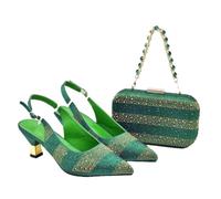 Décolleté da donna per festa da sposa, scarpe italiane e set di borse, EN8, 40.5 EU