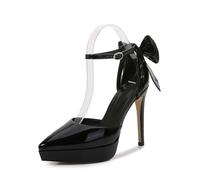 Décolleté da Sera da Donna - Sandali con Tacco Alto da 4,72 Pollici per Abbigliamento da Lavoro Quotidiano - per Passeggiate Tutto Il Giorno - Partito, Scarpe da Sposa,Nero,46 EU