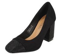 Donna Spot On Tacchi Strass Dettagliato Tacco E Punta Tappo Décolleté - F9R0138