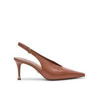 Décolleté slingback a punta, in pelle, ARCHWAY Marrone 40