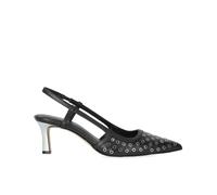 MK Décolleté Alora slingback in pelle con occhielli - Nero - Michael Kors EU 38