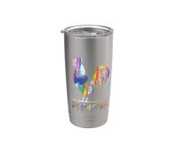 DeColores Cursillo Rainbow Rooster Cattolico Bicchiere termico in acciaio inox doppia parete