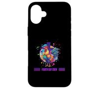 DeColores Cursillo Rainbow Rooster Cattolico Custodia per iPhone 16 Plus