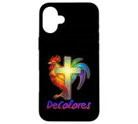 DeColores Cursillo Rainbow Rooster Cattolico Custodia per iPhone 16 Plus