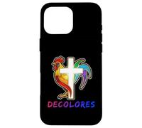 DeColores Cursillo Rainbow Rooster Cattolico Custodia per iPhone 16 Pro Max