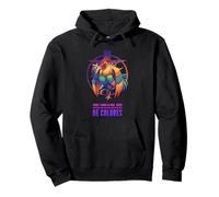 DeColores Cursillo Rainbow Rooster Cattolico Felpa con Cappuccio