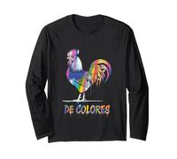 DeColores Cursillo Rainbow Rooster Cattolico Maglia a Manica