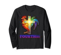 DeColores Cursillo Rainbow Rooster Cattolico Maglia a Manica