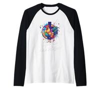 DeColores Cursillo Rainbow Rooster Cattolico Maglia con Maniche Raglan