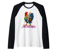DeColores Cursillo Rainbow Rooster Cattolico Maglia con Maniche Raglan