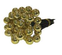Decomadeinitaly Bacche d'alloro per corone da cerimonia, palline color oro con punta di pastica. 50 bacche diametro 24mm