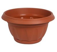 Decomadeinitaly Ciotola vaso in plastica per fiori in terra con riserva d'acqua. 40x16cm
