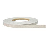 DecoMeister Bordo per Mobili Termoadesivo 21mm x 1m - Nastro in Melamina per Mensole e Tavoli - Bordatura in melaminico con adesivo termofusibile - Applicazione con Ferro da Stiro - Rovere Calcareo