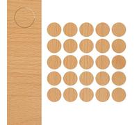 DecoMeister Copriviti Autoadesivi Ø 14mm 25 Pezzi - Tappi di Copertura per Buchi Mobili - Rotondi Copri Viti in Melamina Sottile con Colla Forte - Per Mobili e Legno - Faggio Chiaro