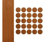 DecoMeister Copriviti Autoadesivi Ø 14mm 25 Pezzi - Tappi di Copertura per Buchi Mobili - Rotondi Copri Viti in Melamina Sottile con Colla Forte - Per Mobili e Legno - Alder