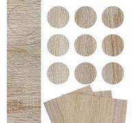 DecoMeister Copriviti Autoadesivi Ø 20mm 27 Pezzi - Tappi di Copertura per Buchi Mobili - Rotondi Copri Viti in Melamina Sottile con Colla Forte - Per Mobili e Legno - Rovere Sonoma