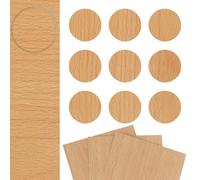 DecoMeister Copriviti Autoadesivi Ø 20mm 27 Pezzi - Tappi di Copertura per Buchi Mobili - Rotondi Copri Viti in Melamina Sottile con Colla Forte - Per Mobili e Legno - Faggio Chiaro