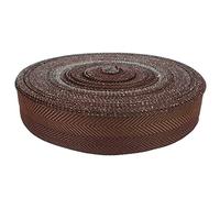 DecoMeister Nastro Bordatura Tappeti Termoadesivo 4cm x 5m - Striscia di Sbieco a Spina di Pesce - Bordo per Riparazione Moquette e Fai da Te Senza Cuciture, Poliestere Resistente - Marrone/Caffè