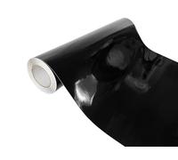 DecoMeister Pellicola Adesiva Auto 75x200 cm - Vinile Wrapping Termoformabile Anti-Bolle e AntiGraffio - Film Protettivo UV per Carrozzeria, Bici, Arredamento - Interno ed Esterno - Nero Lucido
