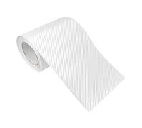 DecoMeister Pellicola Adesiva per Auto 20x3000 cm - Pellicola Fibra di Carbonio Wrapping Termoformabile e AntiGraffio - Pellicola Protettiva UV per Auto, Moto - Interno ed Esterno - Carbon 3D Bianco