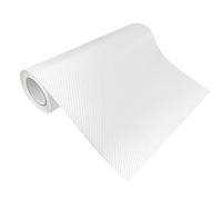 DecoMeister Pellicola Adesiva per Auto 50x200 cm - Pellicola Fibra di Carbonio Wrapping Termoformabile e AntiGraffio - Pellicola Protettiva UV per Auto, Moto - Interno ed Esterno - Carbon 3D Bianco