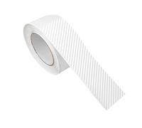 DecoMeister Pellicola Adesiva per Auto 5x50 cm - Pellicola Fibra di Carbonio Wrapping Termoformabile e AntiGraffio - Pellicola Protettiva UV per Auto - Interno ed Esterno - Carbon 3D Bianco