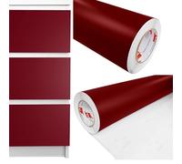 DecoMeister Pellicola Adesiva tinta unita per Mobili 100x150 cm - Carta Adesiva Lavabile per Cucina e Bagno - Facile da Applicare - Ideale per Rinnovare Armadi, Tavoli e Porte - Bordeaux Opaco