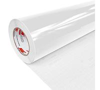 DecoMeister Pellicola Protettiva Trasparente per Libri 50x100cm - Carta Adesiva Incolore per Foderare Libri Scolastici e Quaderni - Rotolo PVC Resistente e Impermeabile con Griglia di Taglio - Lucida