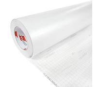 DecoMeister Pellicola Protettiva Trasparente per Libri 50x900cm - Carta Adesiva Incolore per Foderare Libri Scolastici e Quaderni - Rotolo PVC Resistente e Impermeabile con Griglia di Taglio - Opaca