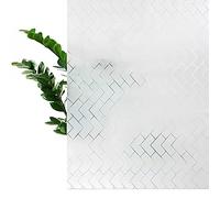 DecoMeister Pellicola Statica per Finestre 45x150 cm - Pellicola per Vetri Decorativa in PVC Perdita di Luce e Senza Colla - Facile da Applicare per Finestra e Cabina Doccia - Modello Zigzag