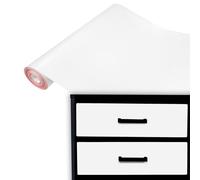 DecoMeister pellicole adesive decorative pellicola autoadesiva per mobili monocolore colore uniforme 45x100 cm Bianco opaco