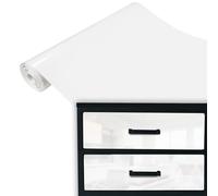 DecoMeister pellicole adesive decorative pellicola autoadesiva per mobili monocolore colore uniforme 67,5x100 cm Bianco lucido
