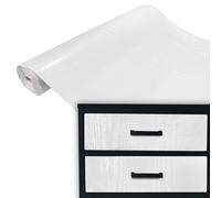 DecoMeister pellicole adesive effetto legno decorative decorazioni in pellicola autoadesiva a per mobili venatura del legno 90x100 cm legno bianco lucido