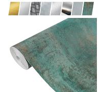 DecoMeister pellicole adesive effetto rame ossidato metallico lamina decorativa di rame autoadesiva per mobili 67,5x100 cm lamina di stagno ossidato ram