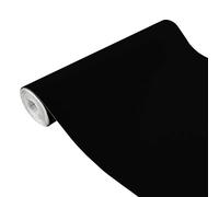 DecoMeister pellicole adesive effetto velluto pellicola decorative decorazioni i autoadesiva per mobili 90x100 cm Velluto nero - nero