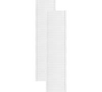 DecoMeister Porte a Lamelle Chiuse in Legno 494x1995 mm Confezione da 2 - Porta Pino Massiccio - Anta per Armadio a Persiana Cieca - Frontali Mobili e Antine per Guardaroba - Preverniciato Bianco