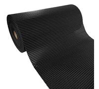 DecoMeister Tappetino da Bagno in Morbida Schiuma 250x65 cm - Tappeto Corsia e Passatoia Gomma Antiscivolo Multiuso per Corridoio e Bordo Piscina, PVC Traspirante - Nero