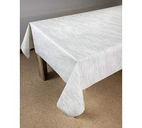 DecoMeister Tovaglia plastificata 140x80 cm | Tovaglia antimacchia in PVC idrorepellente | Copritavolo impermeabile per esterno, giardino e cucina resistente alle intemperie | Tratti Grigi